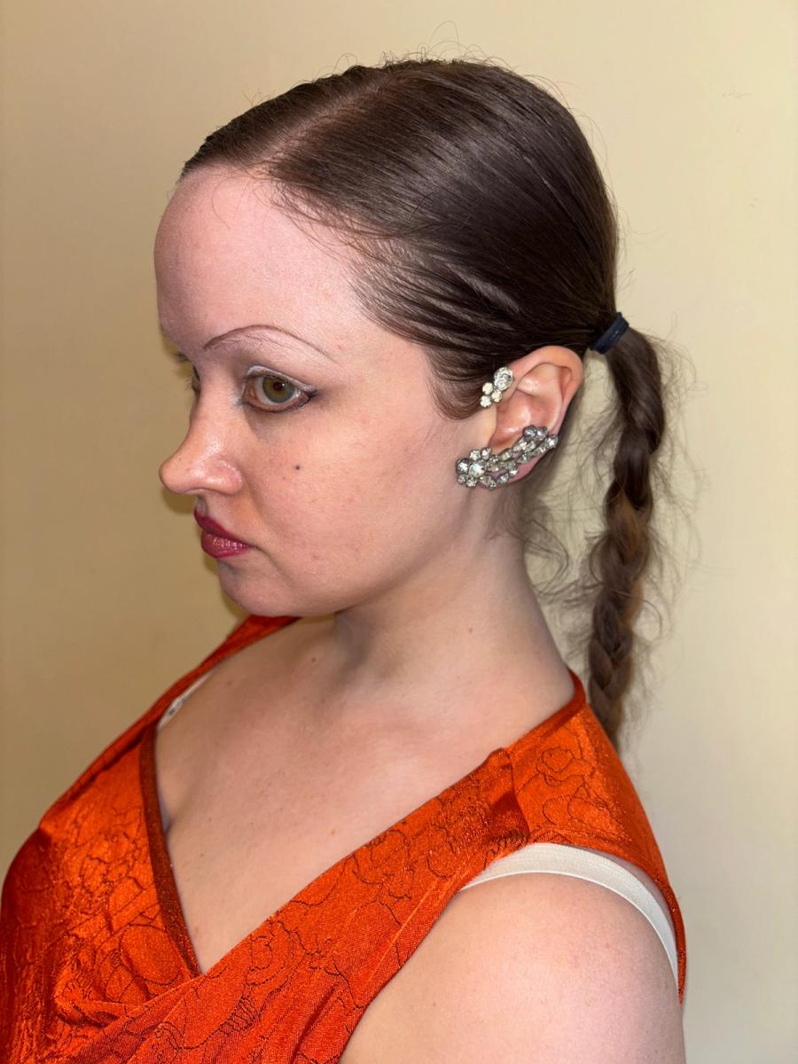 40s or 50s Rhinestone Ear Cuffs product image