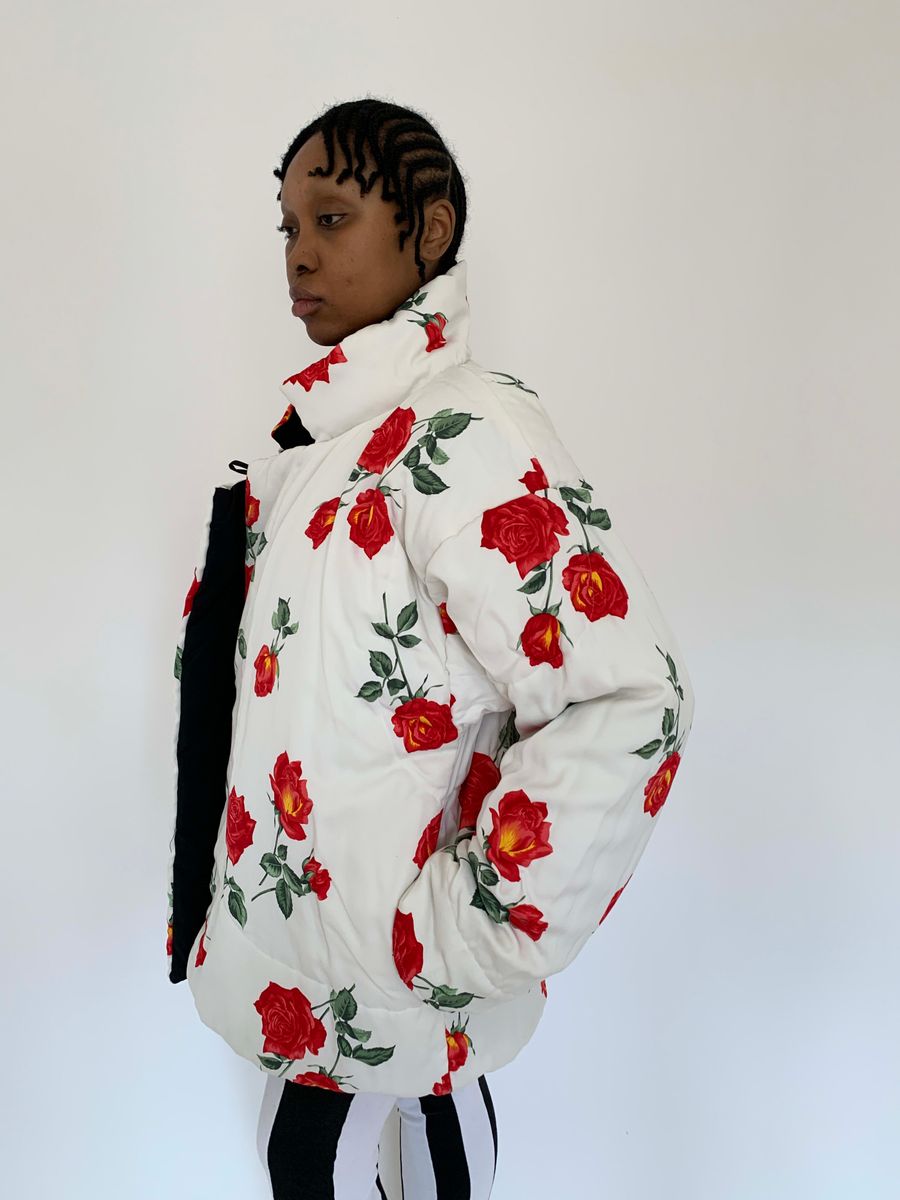 90s Norma Kamali Reversible Rose Jacket product image