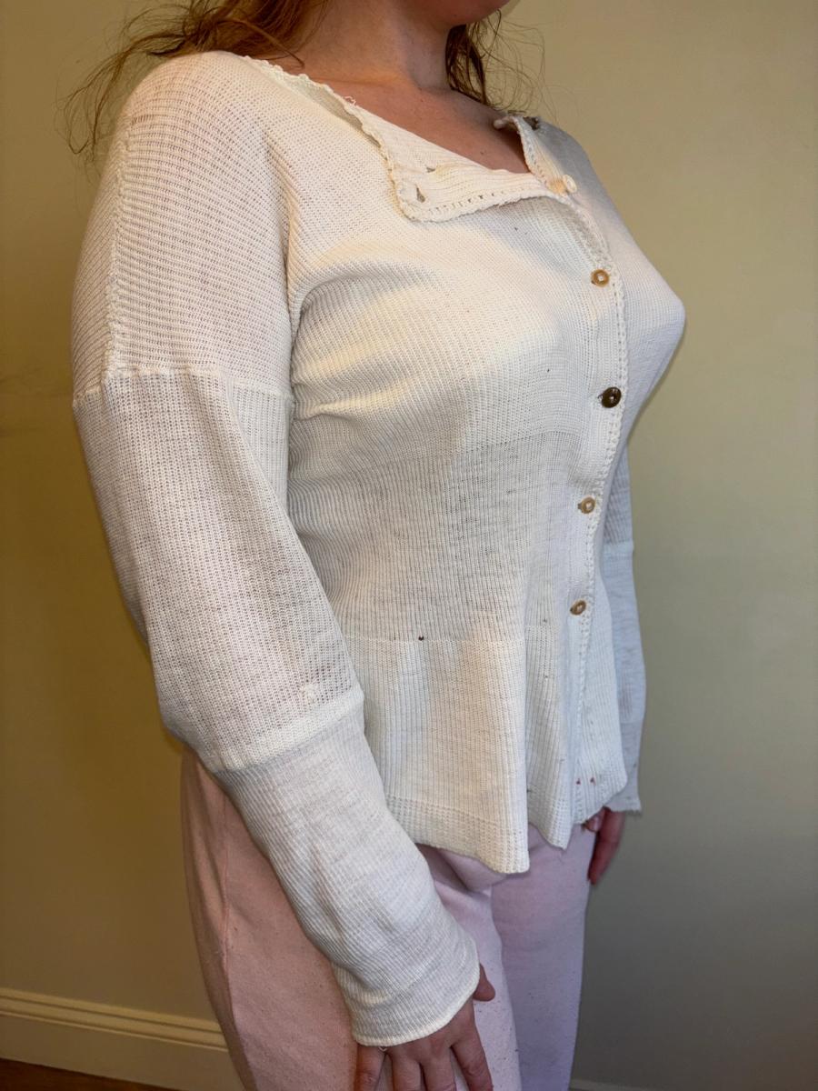 Rare French Antique Cotton Cardigan product image