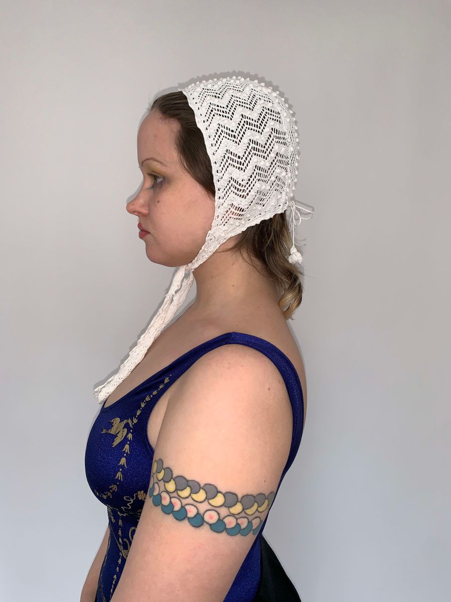Antique Crocheted French Knot Nightcap product image
