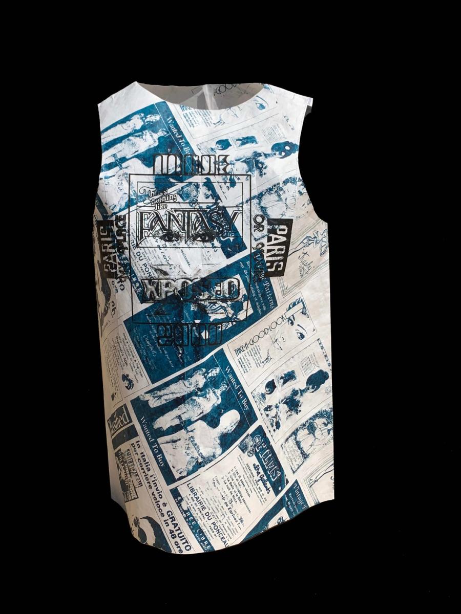 Newsprint Minirock Shift Dress product image