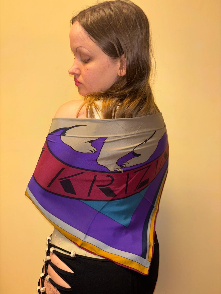80s Krizia Polar Bear Oversized Handkerchief product image