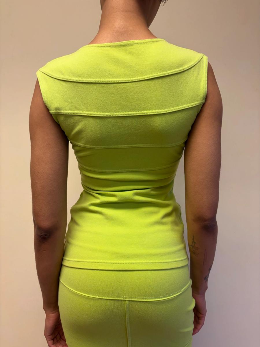 80s Claude Montana Lime Green Seamed Set product image