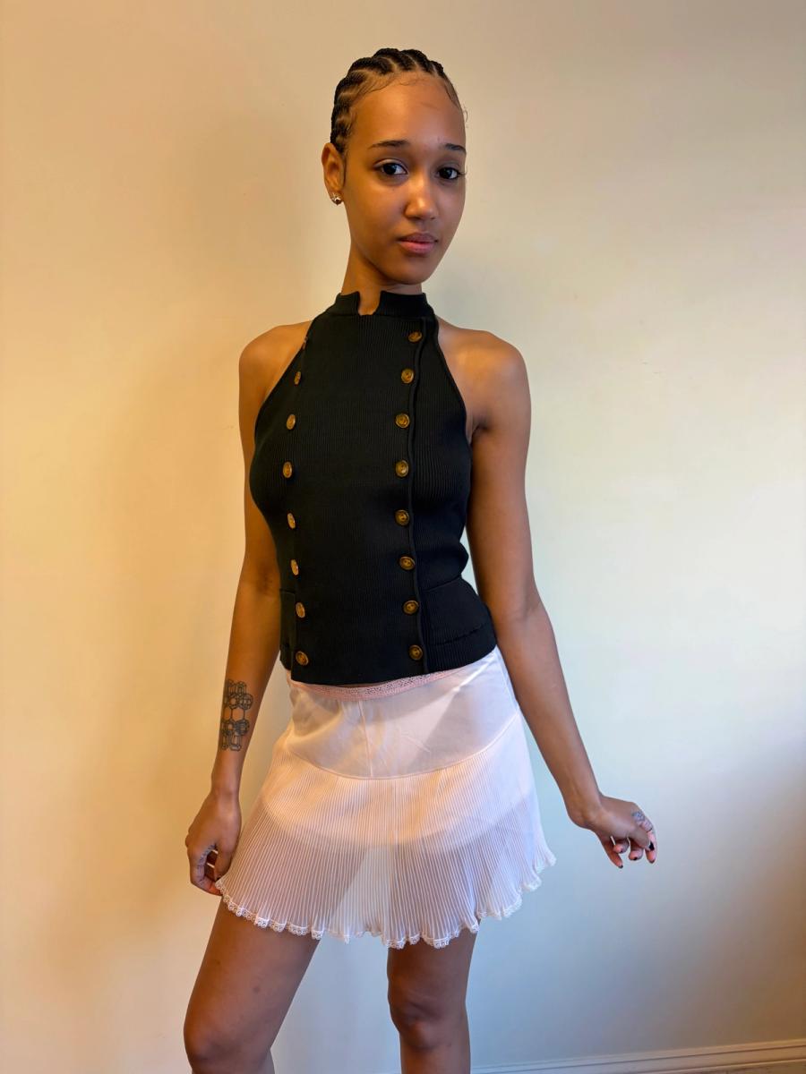 90s Vivienne Westwood Button Orb Halter Knit product image