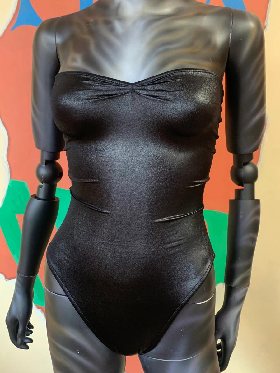 Deadstock OMO Norma Kamali Wet Look Bodysuit product image