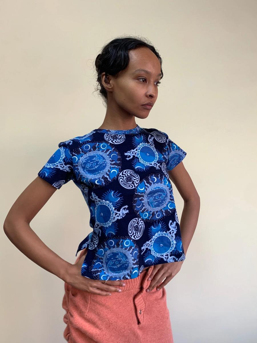 90s Vivienne Westwood Blue Galaxy Print T-shirt product image