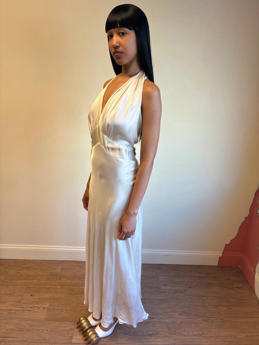 1930s Liquid Satin Jean Harlow Gown  product image