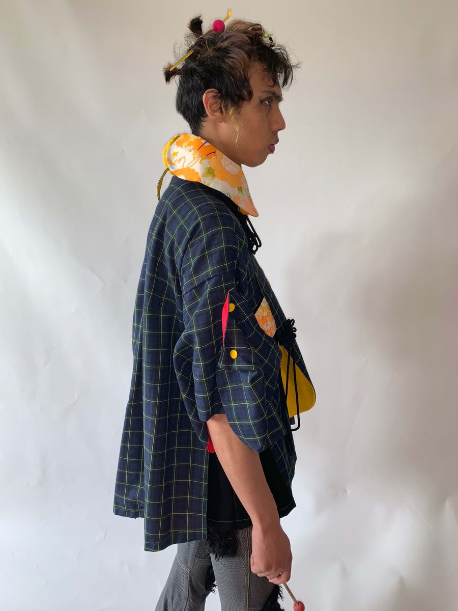 Takuya Angel Plaid Cape  product image