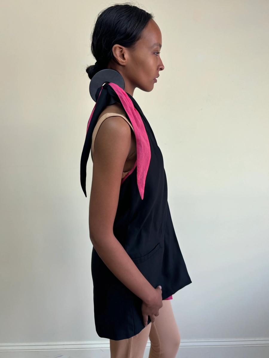 Jean-Paul Gaultier Suiting Halter With Hot Pink Lining product image