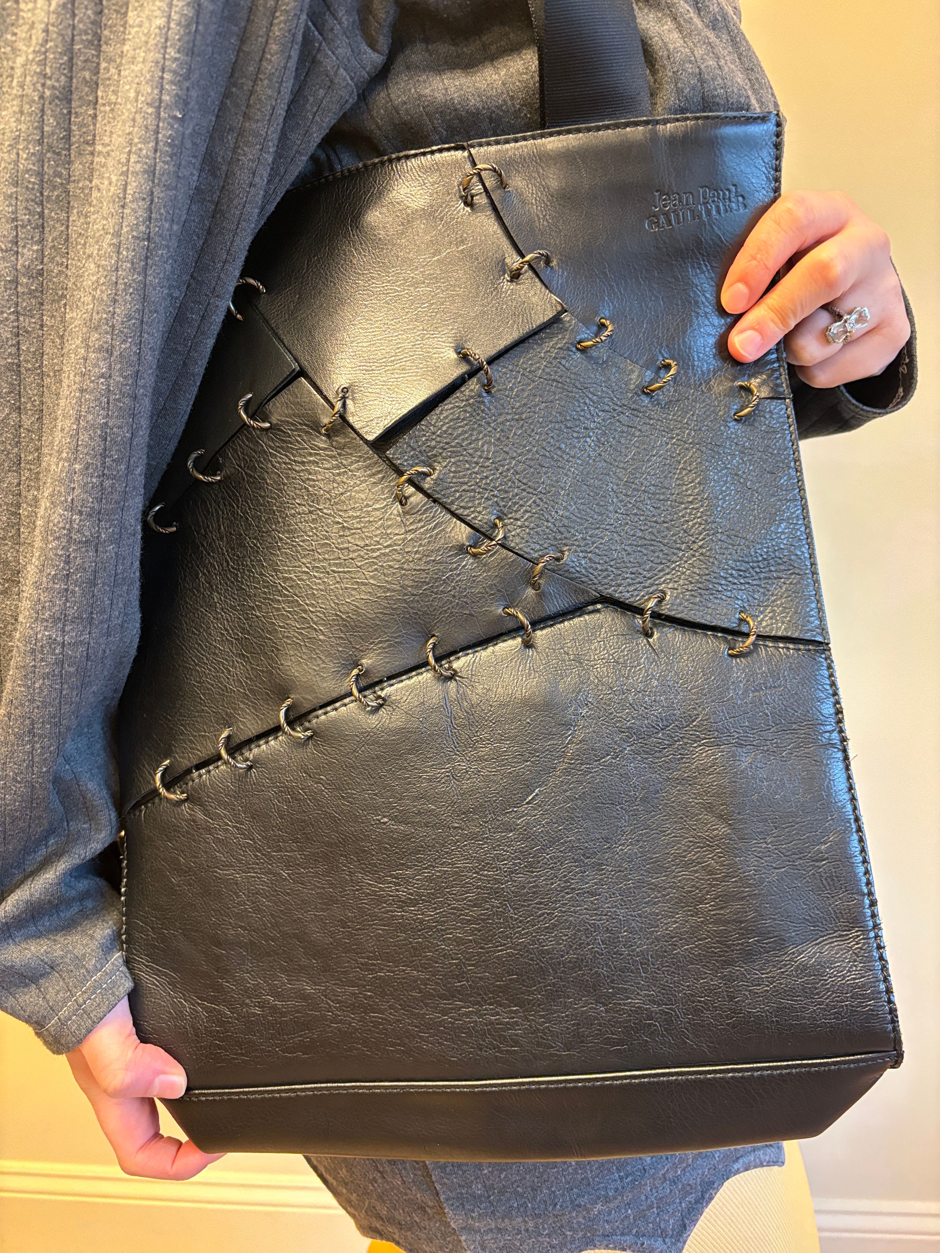 90s Jean-Paul Gaultier Leather Piercing Bag