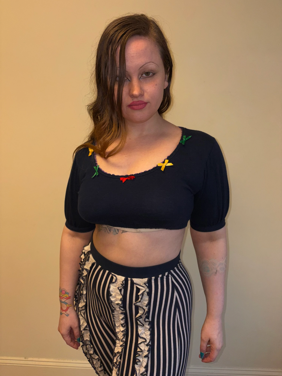 80s Lolita Lempicka Bow Crop Top product image