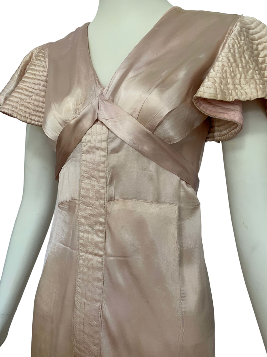1930s Quilted Sleeve Dress product image