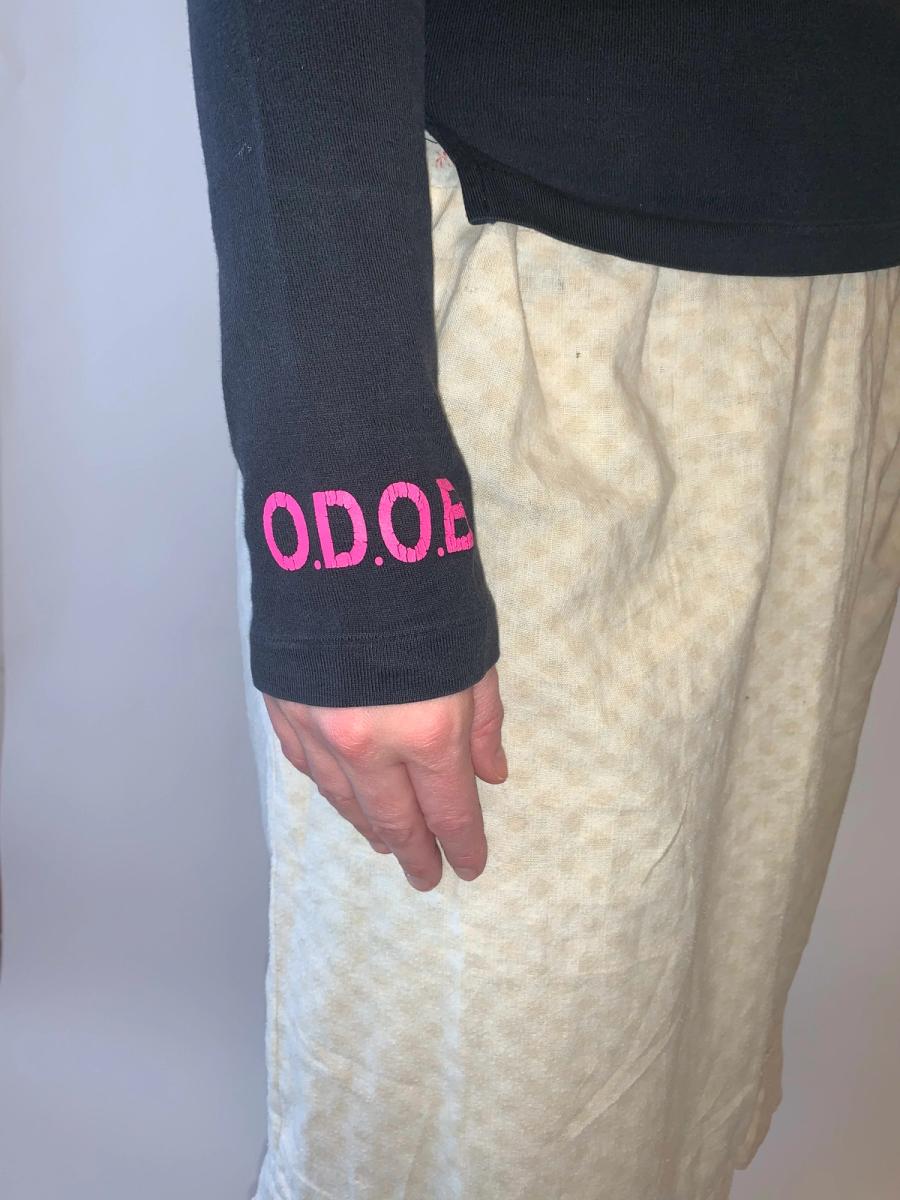 Obscure Desire of Bourgeoisie Pink Text Shirt product image