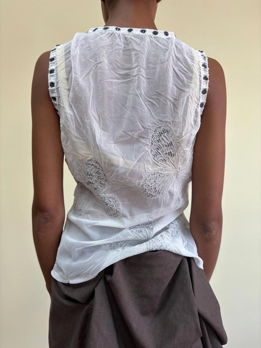 90s Yoshiki Hishinuma Butterfly Pleated Top product image