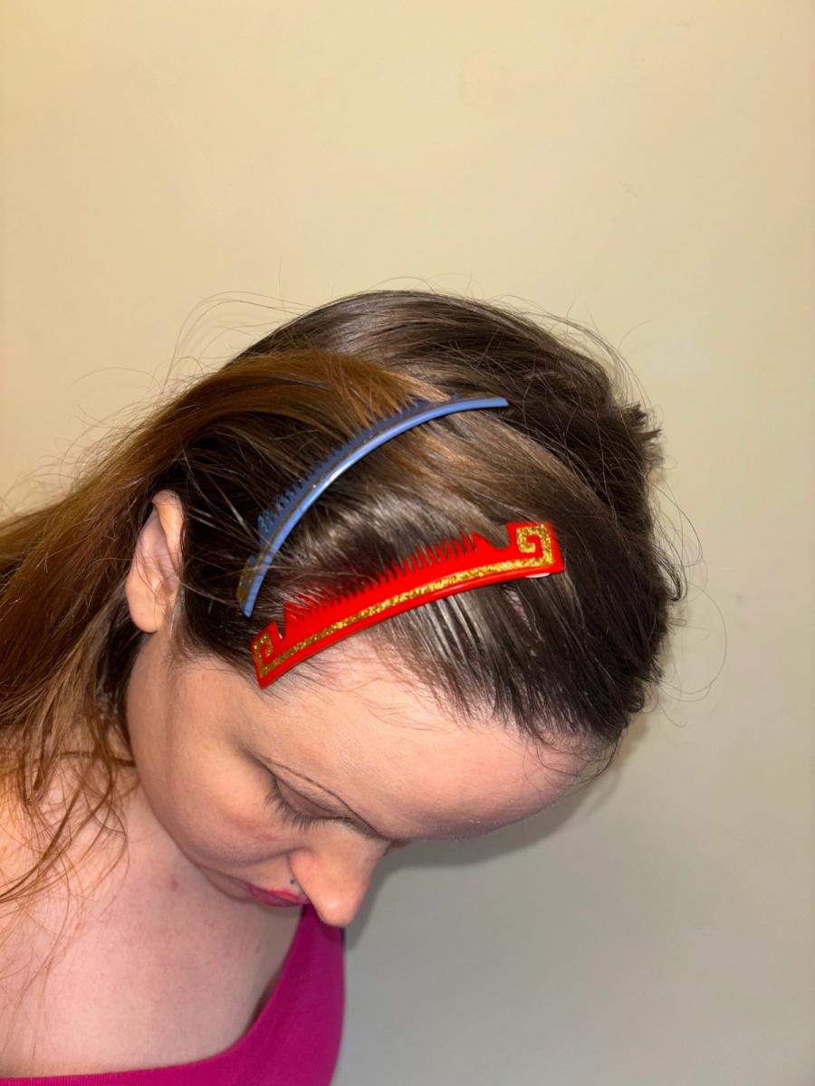 1940s French Greek Key Hair Combs product image