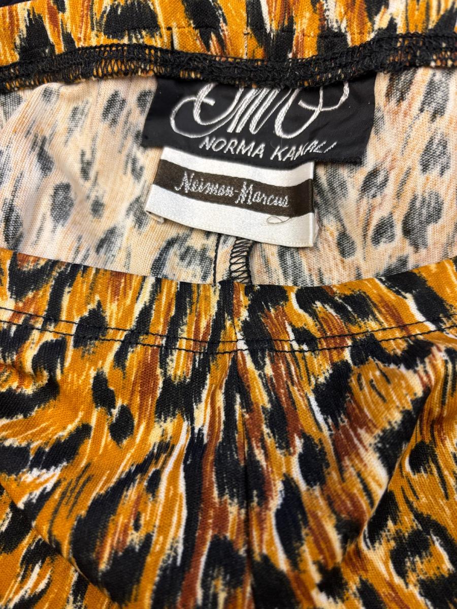 80s Norma Kamali Cheetah Print Leggings product image