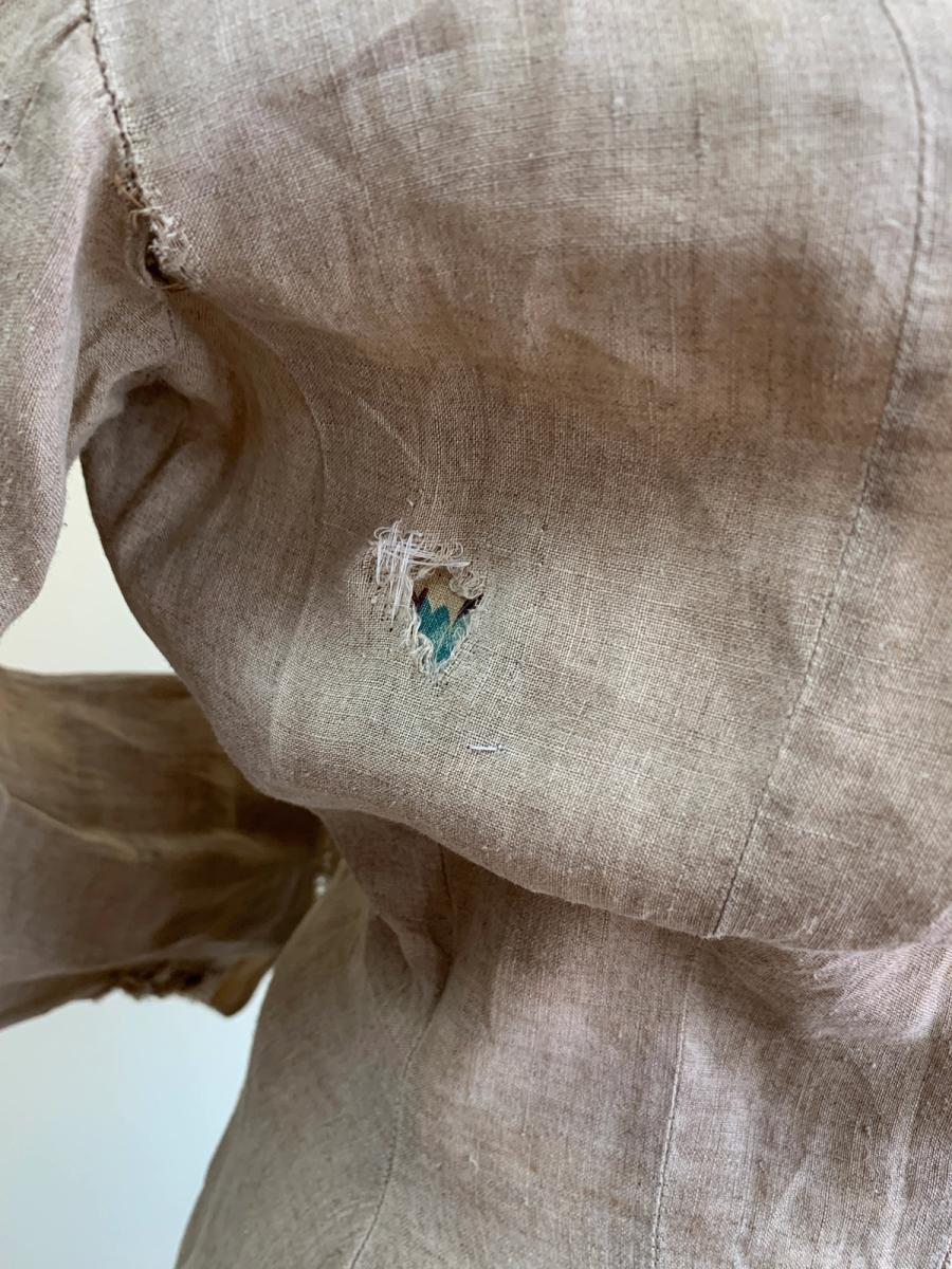 1880s Linen Jacket with Repairs product image