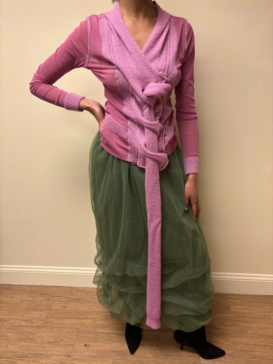 Vintage Jean-Paul Gaultier Mesh and Knit Braided Top product image