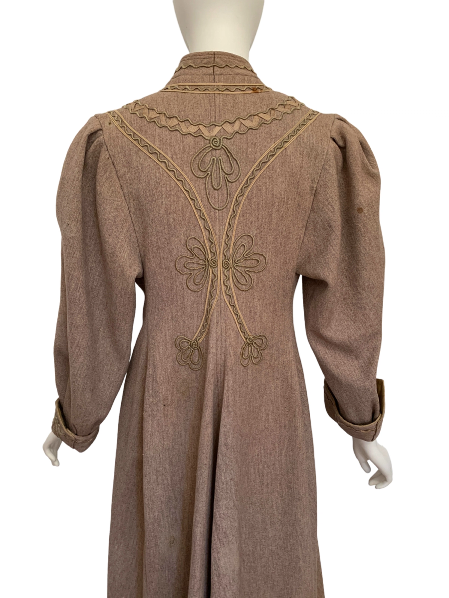 Antique Edwardian Duster with Soutache Design product image