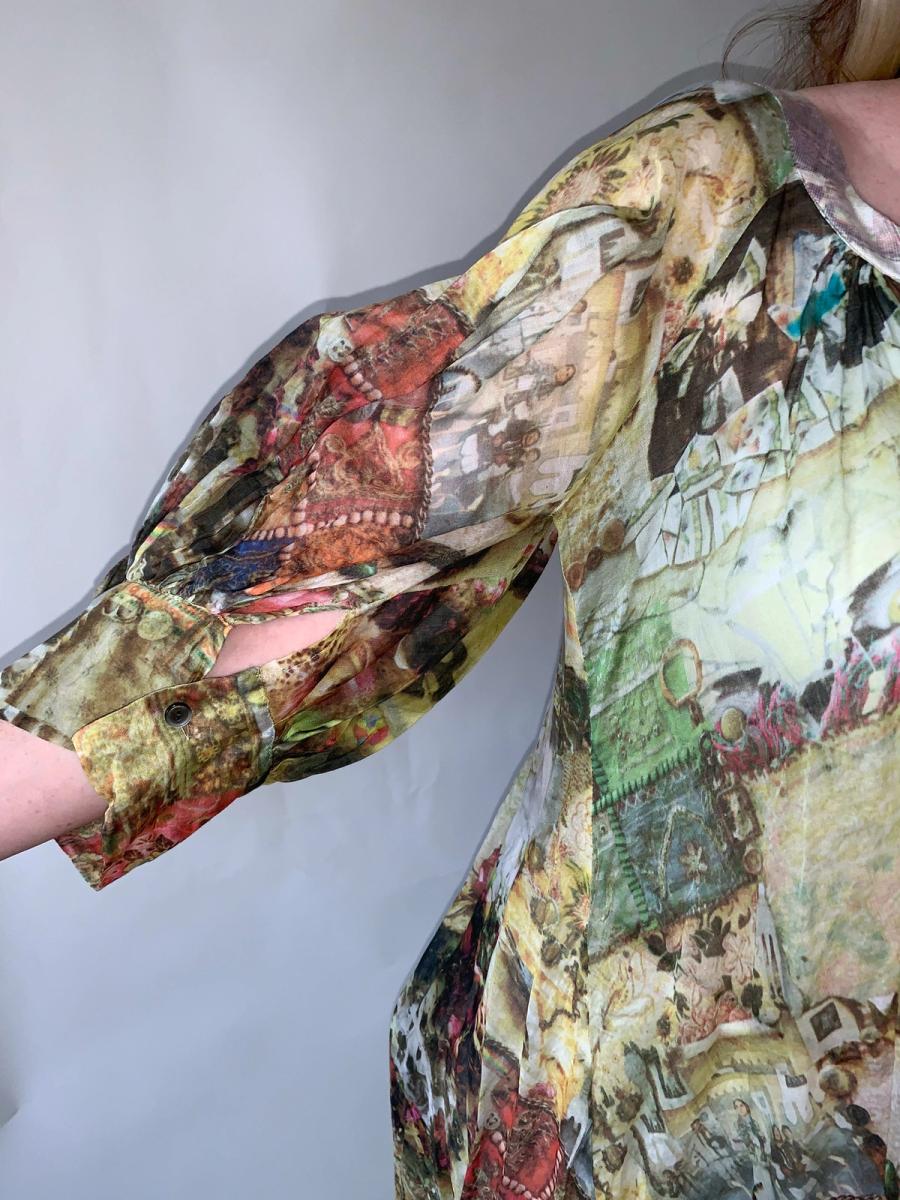 Nozomi Ishiguro Trompe L'oeil Collage Fabric Minidress  product image