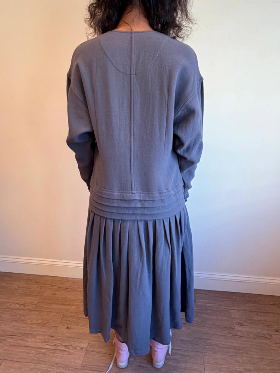 1980s Takezo Wool Crepe Drop-waist Dress  product image