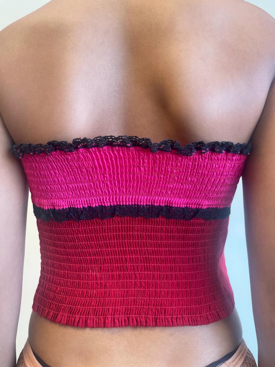 80s Chantal Thomass Hot Pink Bustier product image