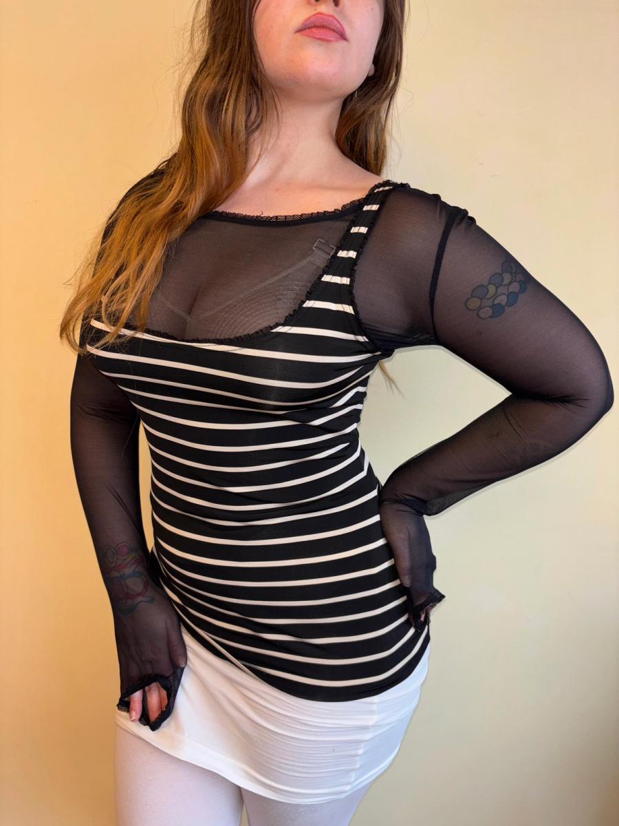 Chantal Thomass Striped 2 Layer Top  product image