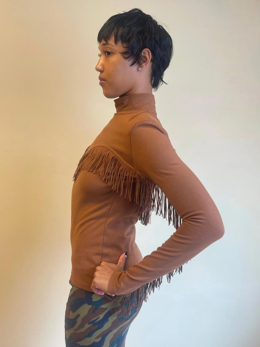 Chantal Thomass A/W 1993 Brown Fringe Top product image