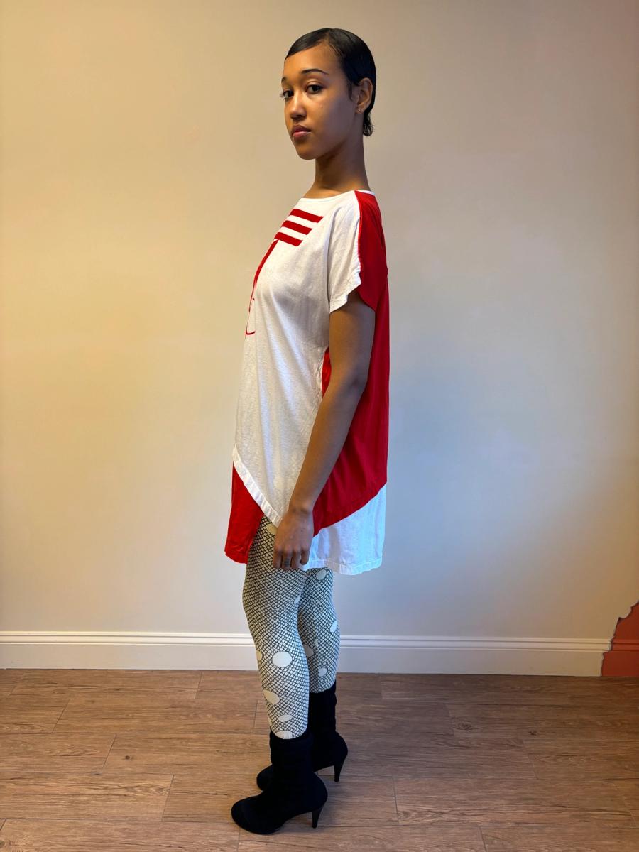 80s Kansai Yamamoto Flocked Woman Face Tunic product image