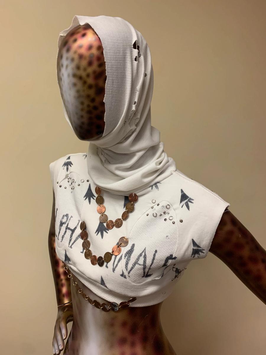 Alpha Male Studded Sweatshirt Top With Pennies product image