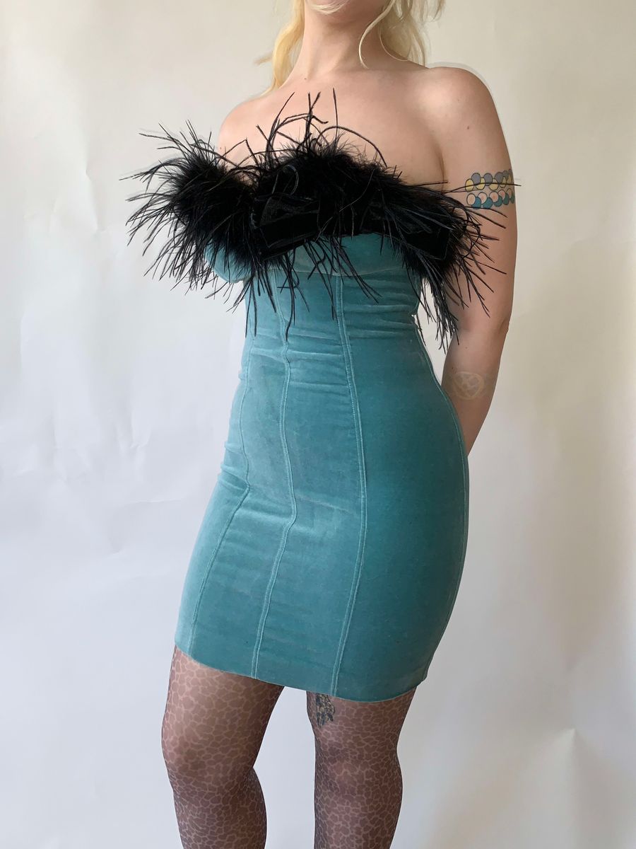 Chantal Thomass Feathered Cocktail Gown  product image