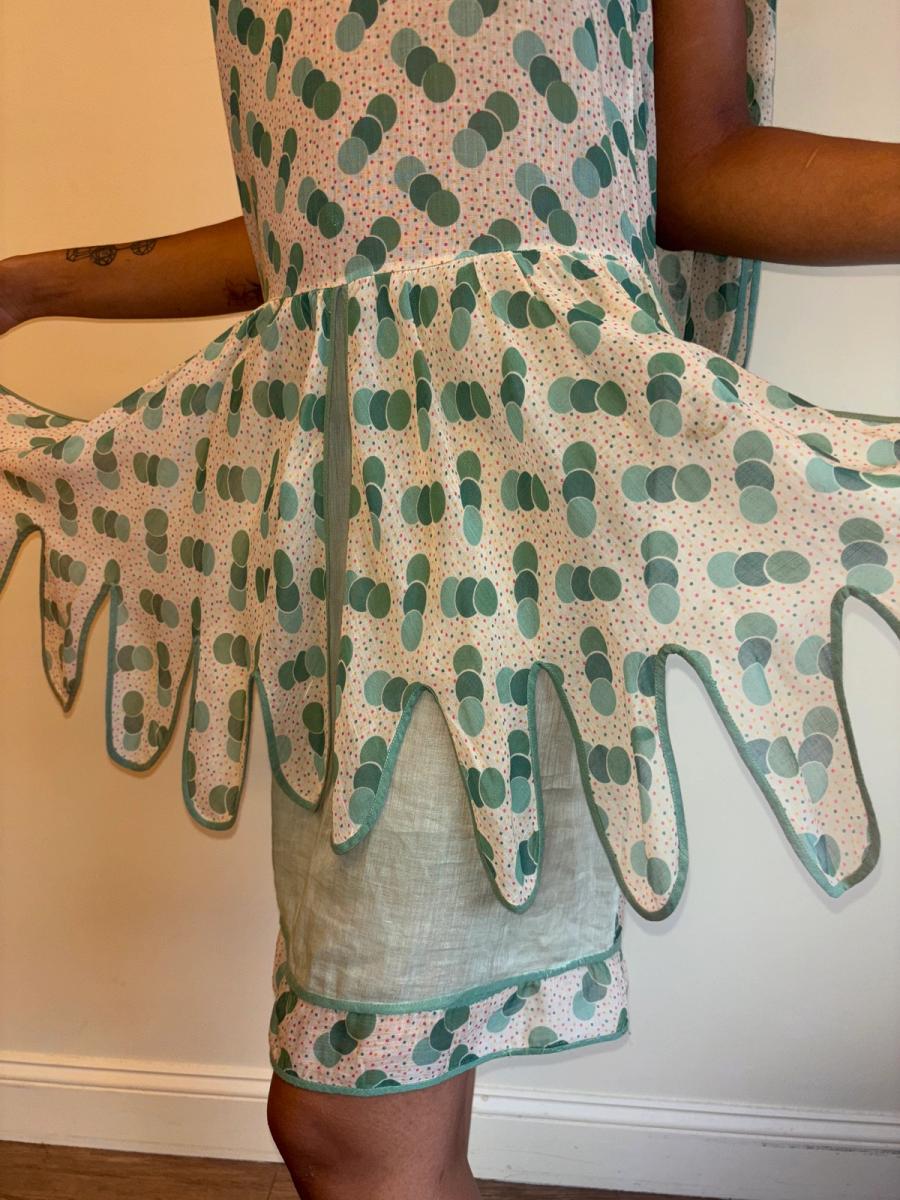 1920s Green Polka Dot Voile Day Dress product image