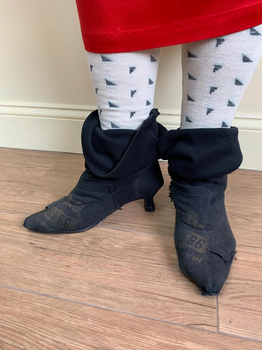 Undercover Patchwork Sweatshirt Heels product image