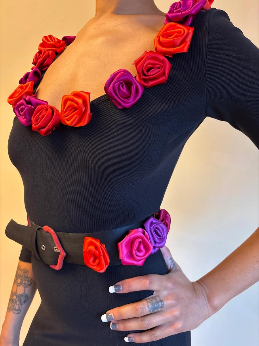 90s Chantal Thomass Flower Dress with Matching Belt product image
