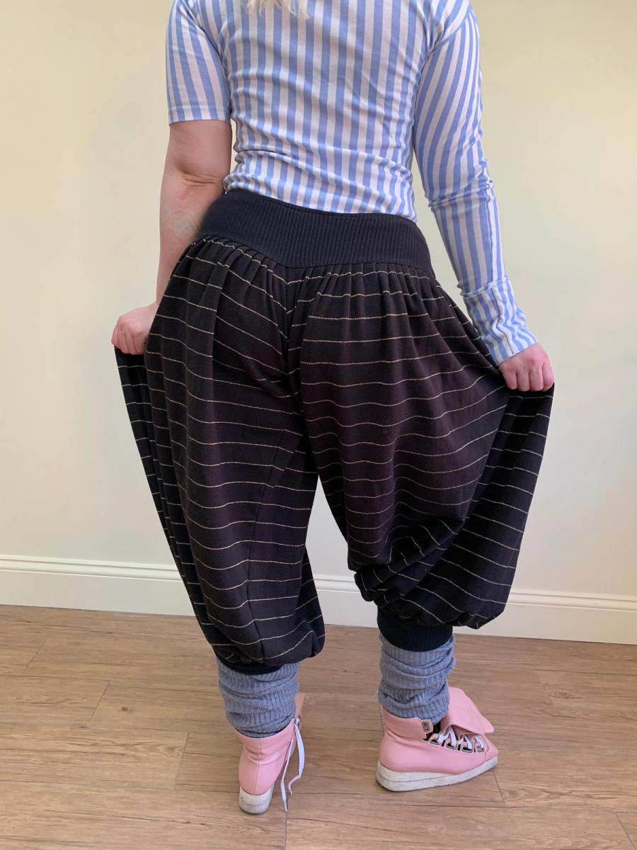 1980s Norma Kamali Striped Balloon Pants product image