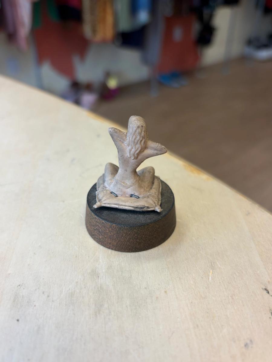 Midcentury Dancing Girl Crank Toy  product image