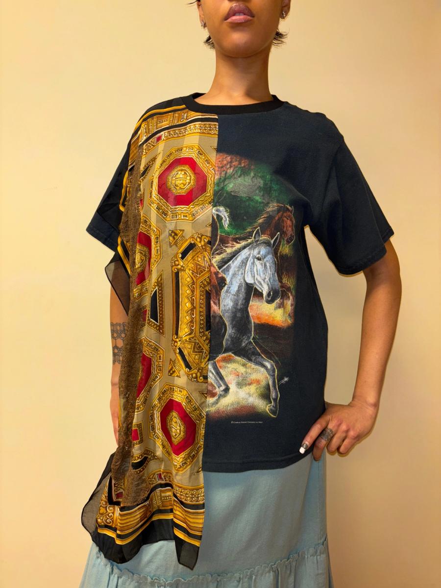DryCleanOnly Horse Print Patchwork Top product image