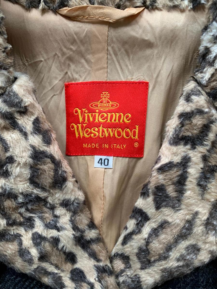 90s Vivienne Westwood Faux Fur Leopard Jacket product image