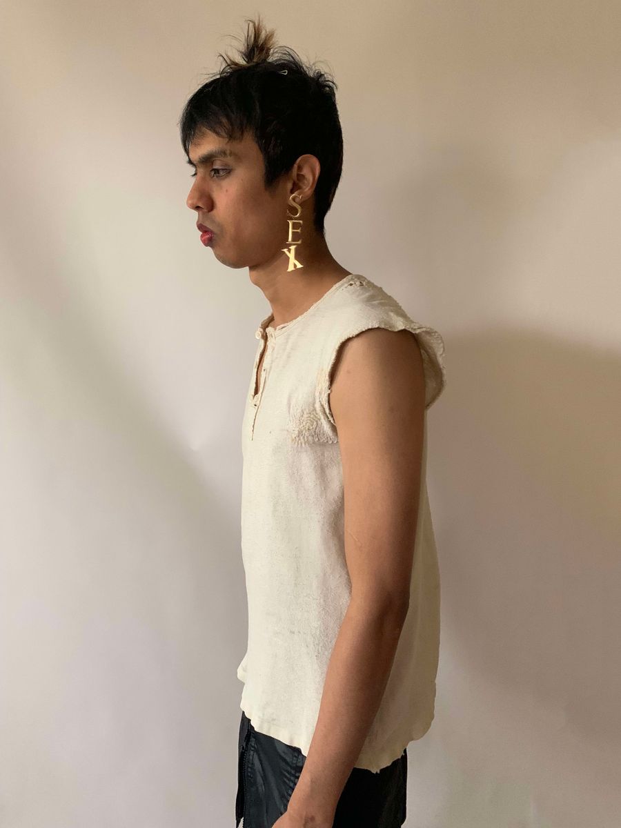 Antique Undershirt with Intricate Wool Darns  product image