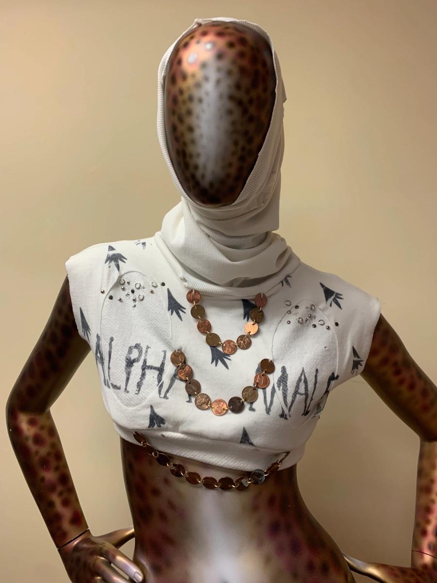 Alpha Male Studded Sweatshirt Top With Pennies product image