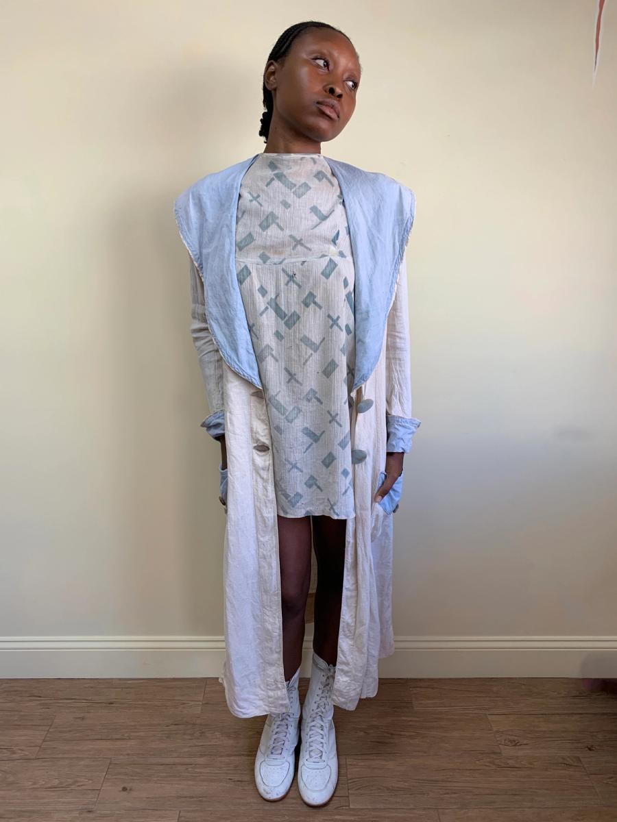 Edwardian Duster with Baby Blue Accents product image