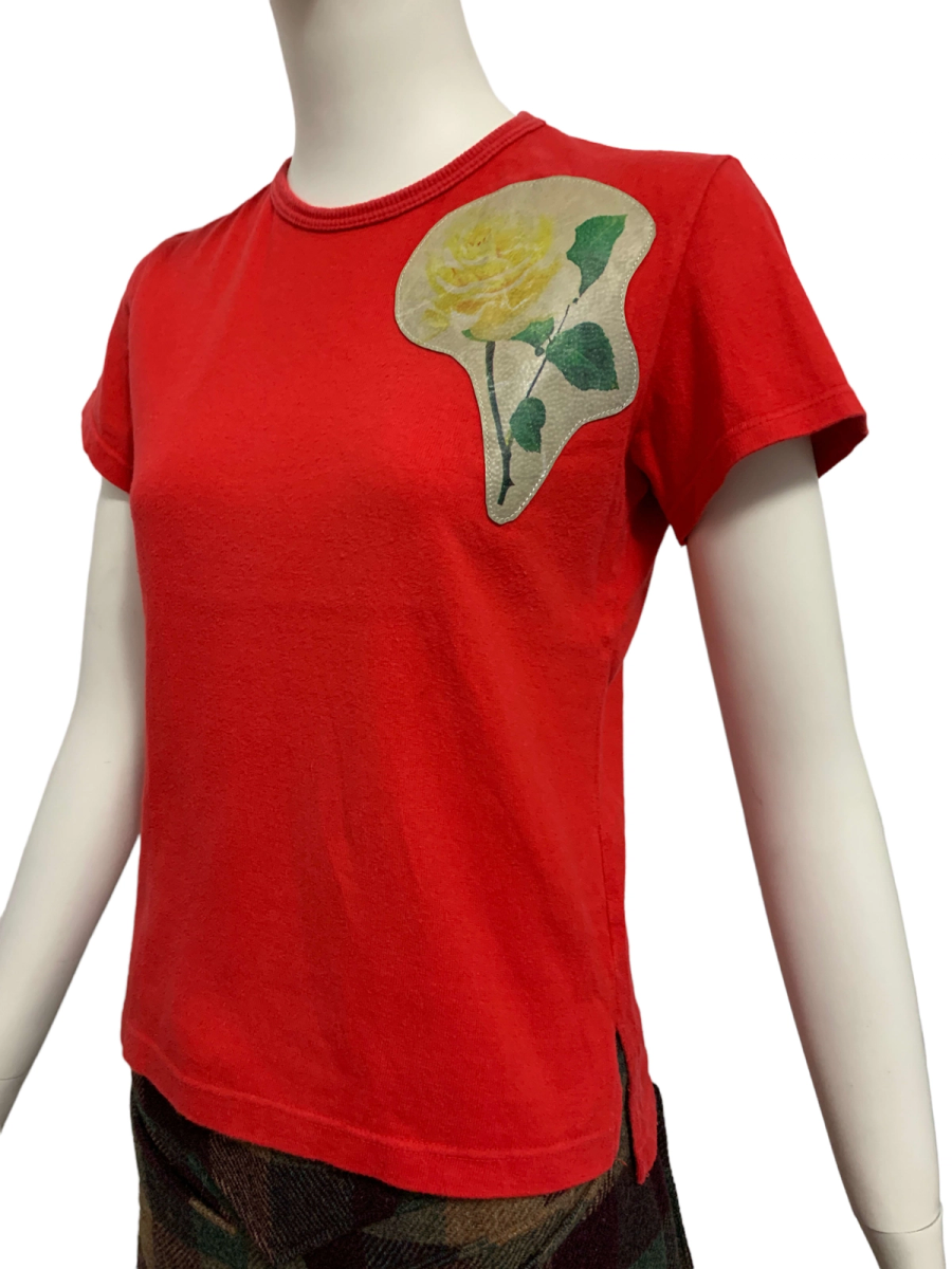 Beauty: Beast Leather Rose Patchwork Top product image