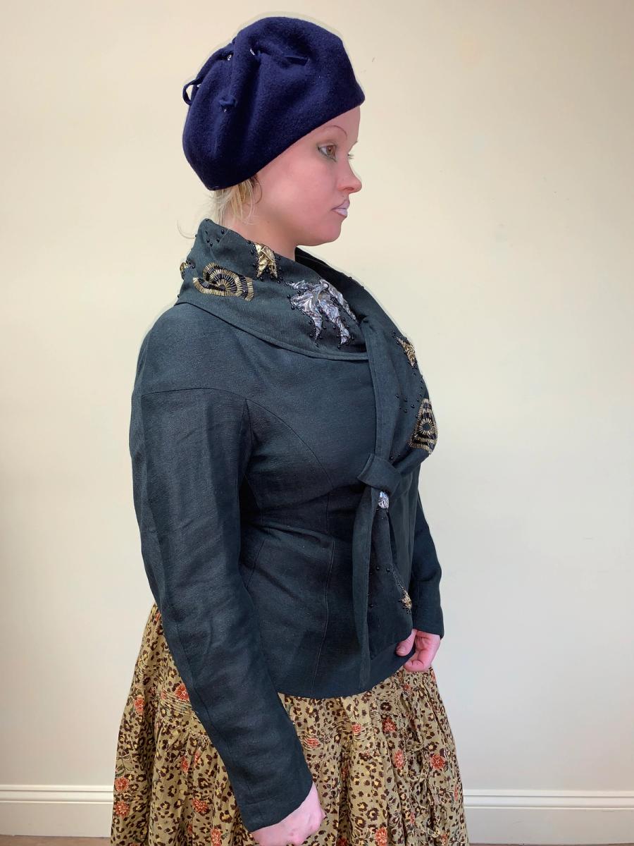 Kansai Yamamoto Asymmetrical Jacket with Bird Embellishment product image