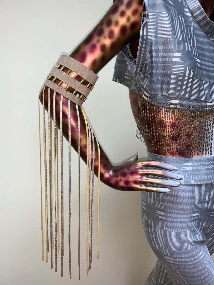 70s Claude Montana Fringe Armbands product image