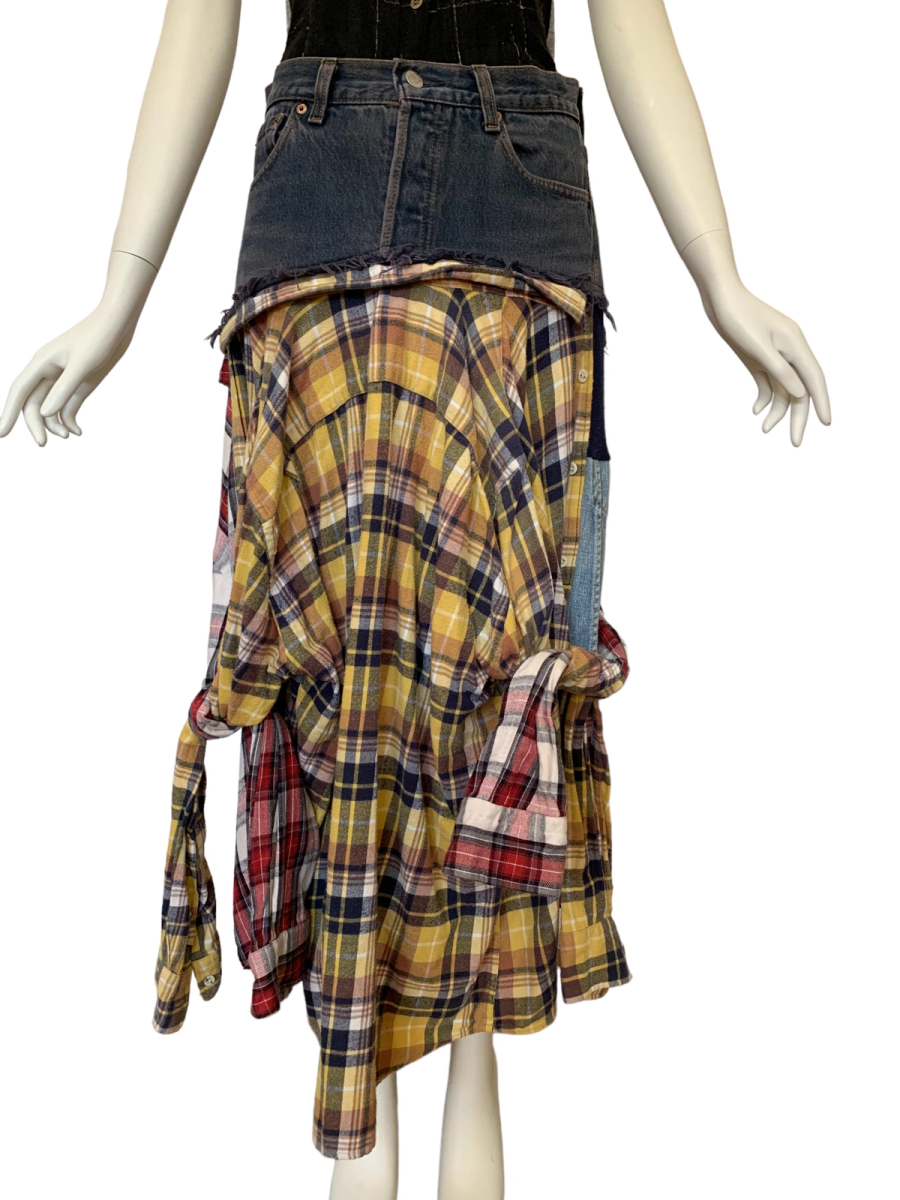 Tomoki Yurita Flannel Assemblage Skirt product image