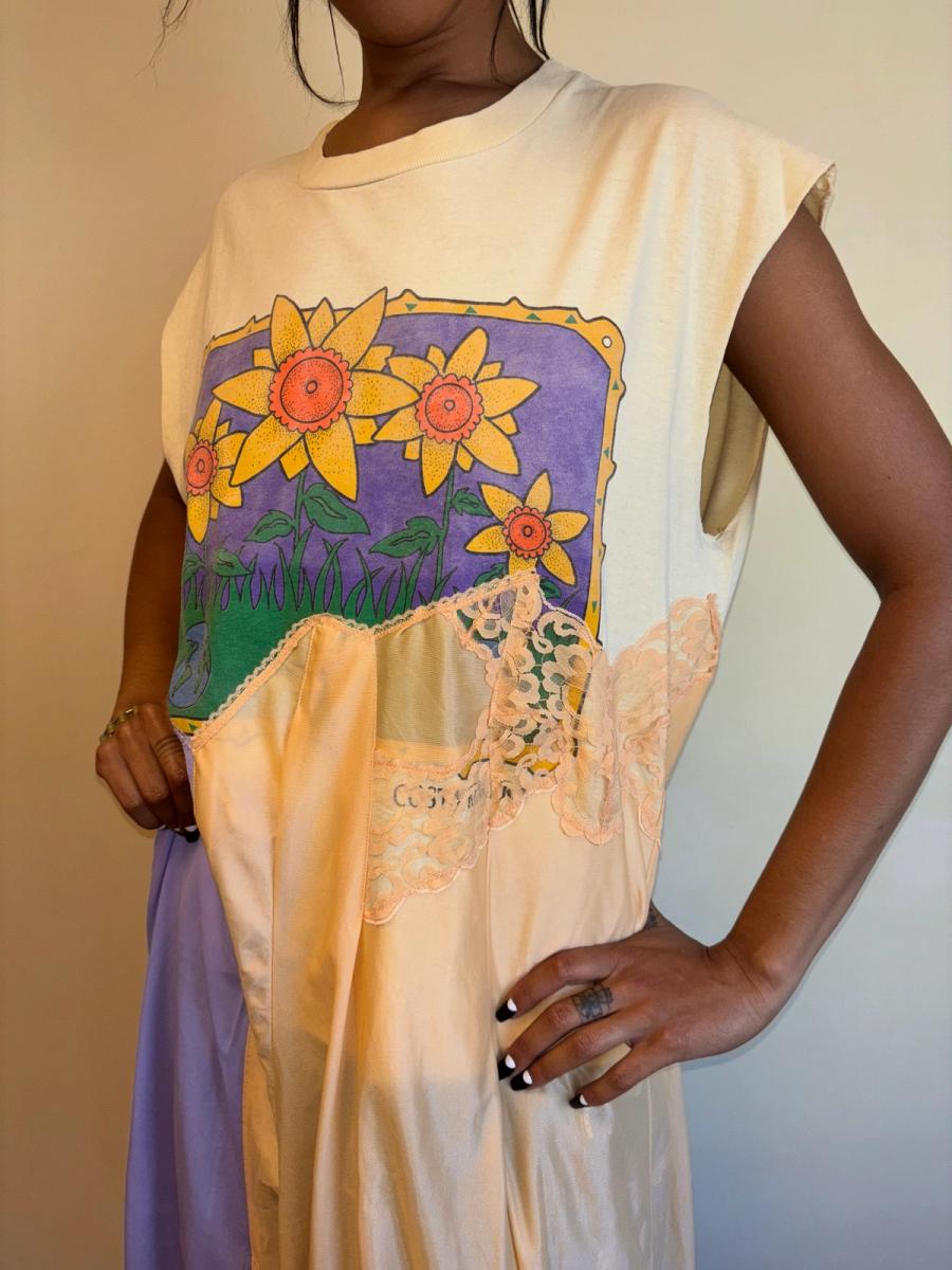 Yeah Right!! Flower Tee and Lingerie Slip Dress product image