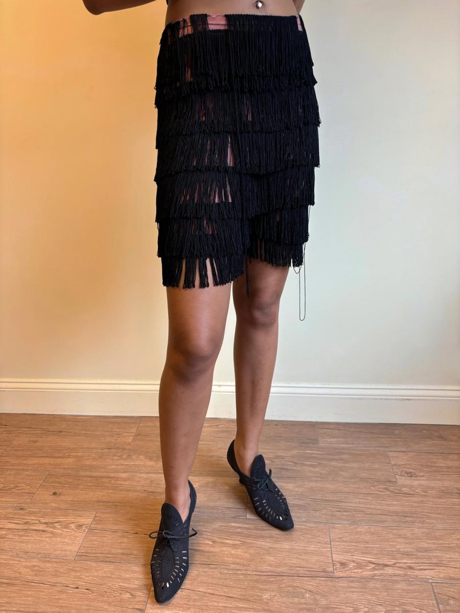 80s Jean-Paul Gaultier Fringe Shorts product image