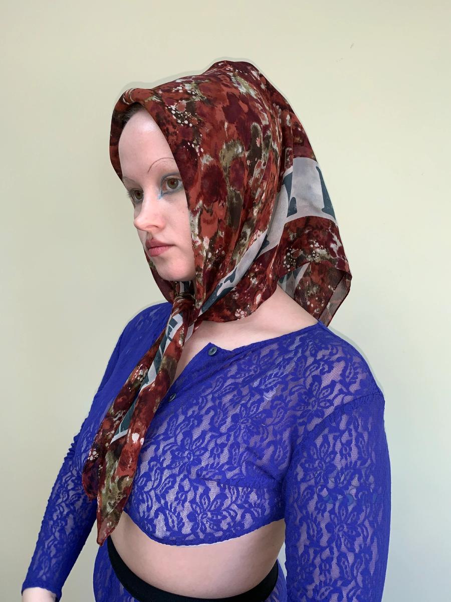 Vintage Junior Gaultier "Dirty" "Schmutzig" "Sale" Headscarf product image