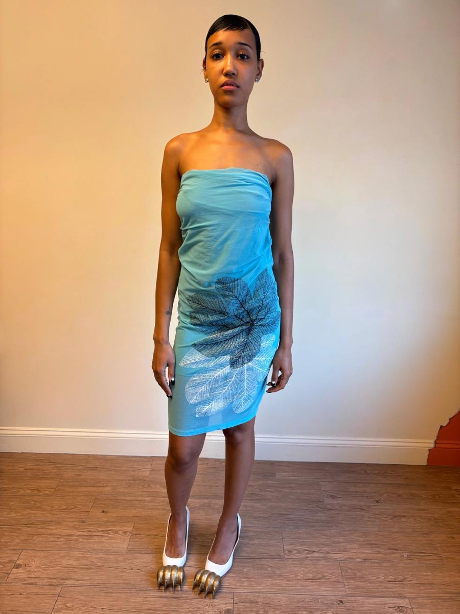 Plein Sud Leaf Print Tube Dress product image