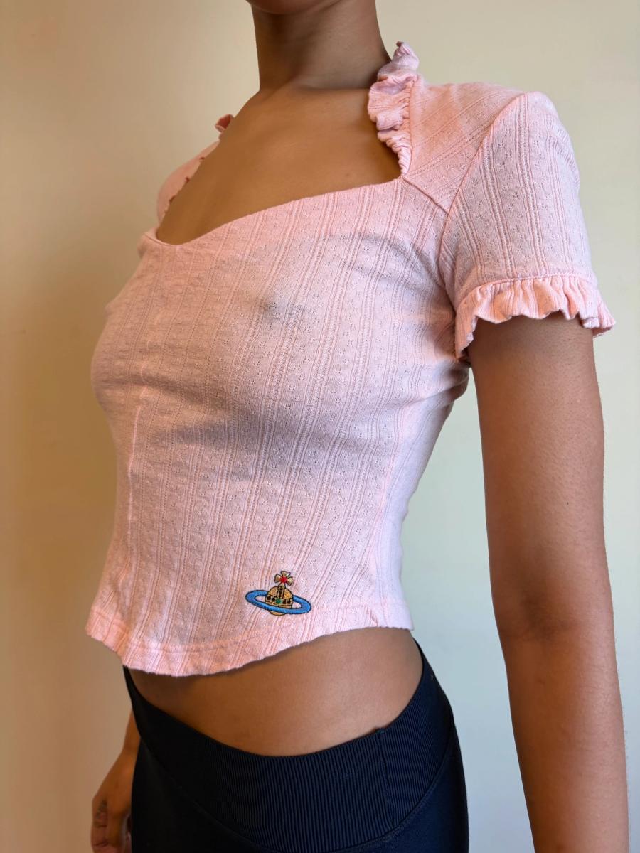 90s Vivienne Westwood Pink Pointelle Top product image